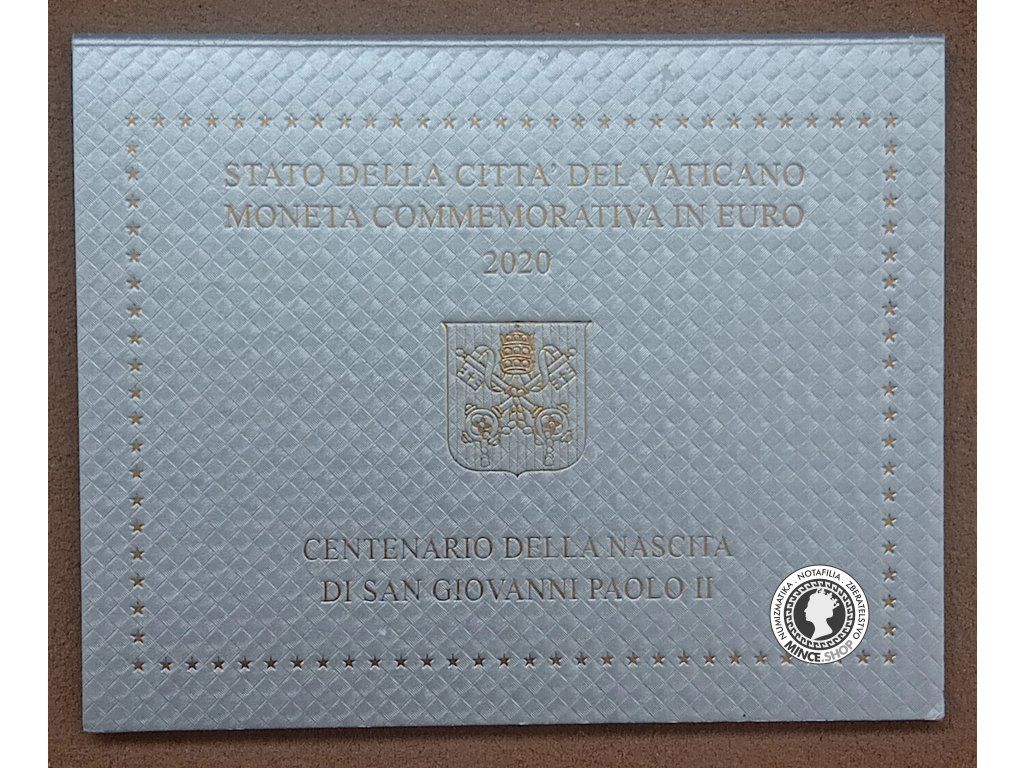 2€ Vatikán 2020 - CENTERARIO DELLA NASCITTA DI SAN GIOVANNI PAOLO II.