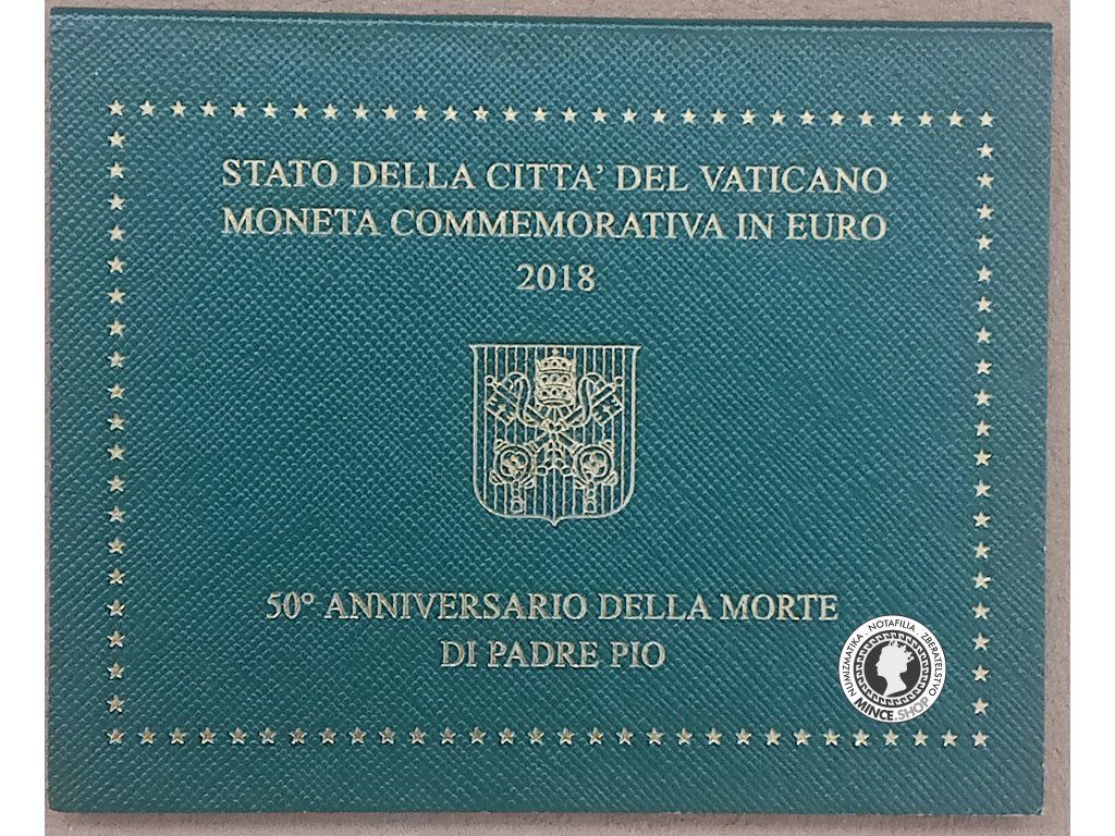 2€ Vatikán 2018 - 50 ANNIVERSARIO DELLA MORTE DI PADRE PIO