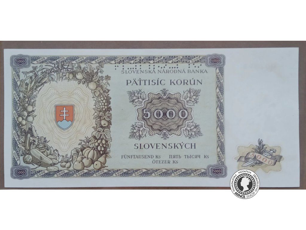 5000 Korún - 1944 - Slovenský Štát