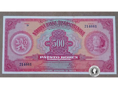 500 Korún - 1929 - 1.ČSR