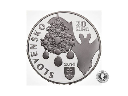 20 EUR 2014 PROOF - Chránený areál Dubnícke bane – nálezisko opálov