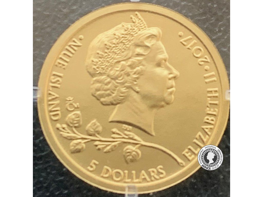 Zlatá 1/25 oz investičná minca Český lev 2017