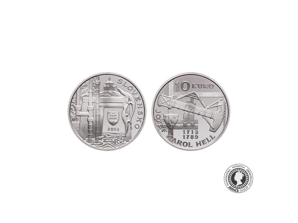 Strieborná minca Ag Proof 10€ / 2013 - Jozef Karol Hell - 300. výročie narodenia