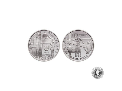 Strieborná minca Ag Proof 10€ / 2013 - Jozef Karol Hell - 300. výročie narodenia