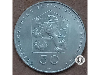 Strieborná minca 50kcs / 1971 - založenie KSČ - kvalita BK 0/0